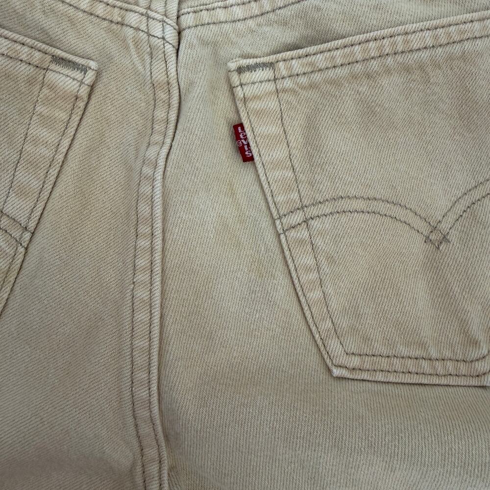 VTG Levis 551 Womens sz 12 MED Beige Cotton Made in USA Relaxed Tapered Fit - Picture 12 of 13